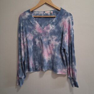 Maronie Anthropologie Tie Dye V-neck Top Size Small